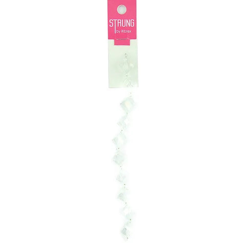 10mm Large Facet Cube Shape Strung Beads